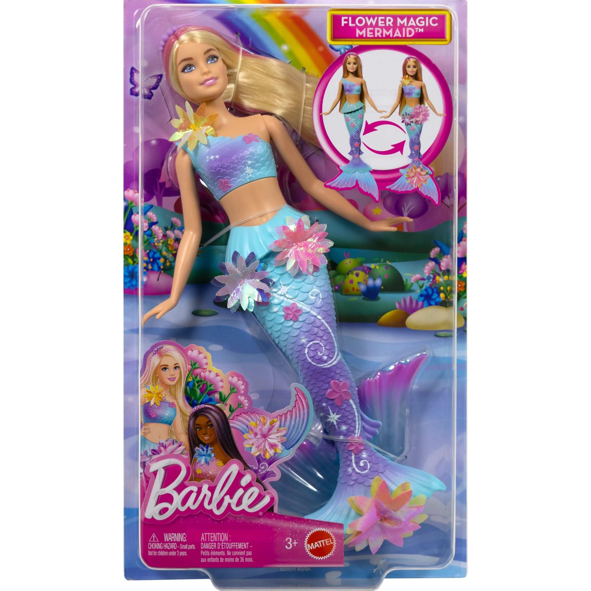 Barbie Sirena Transformación De Flores-6